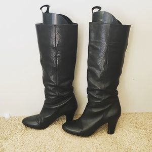 BCBG Generation Black Leather Boots